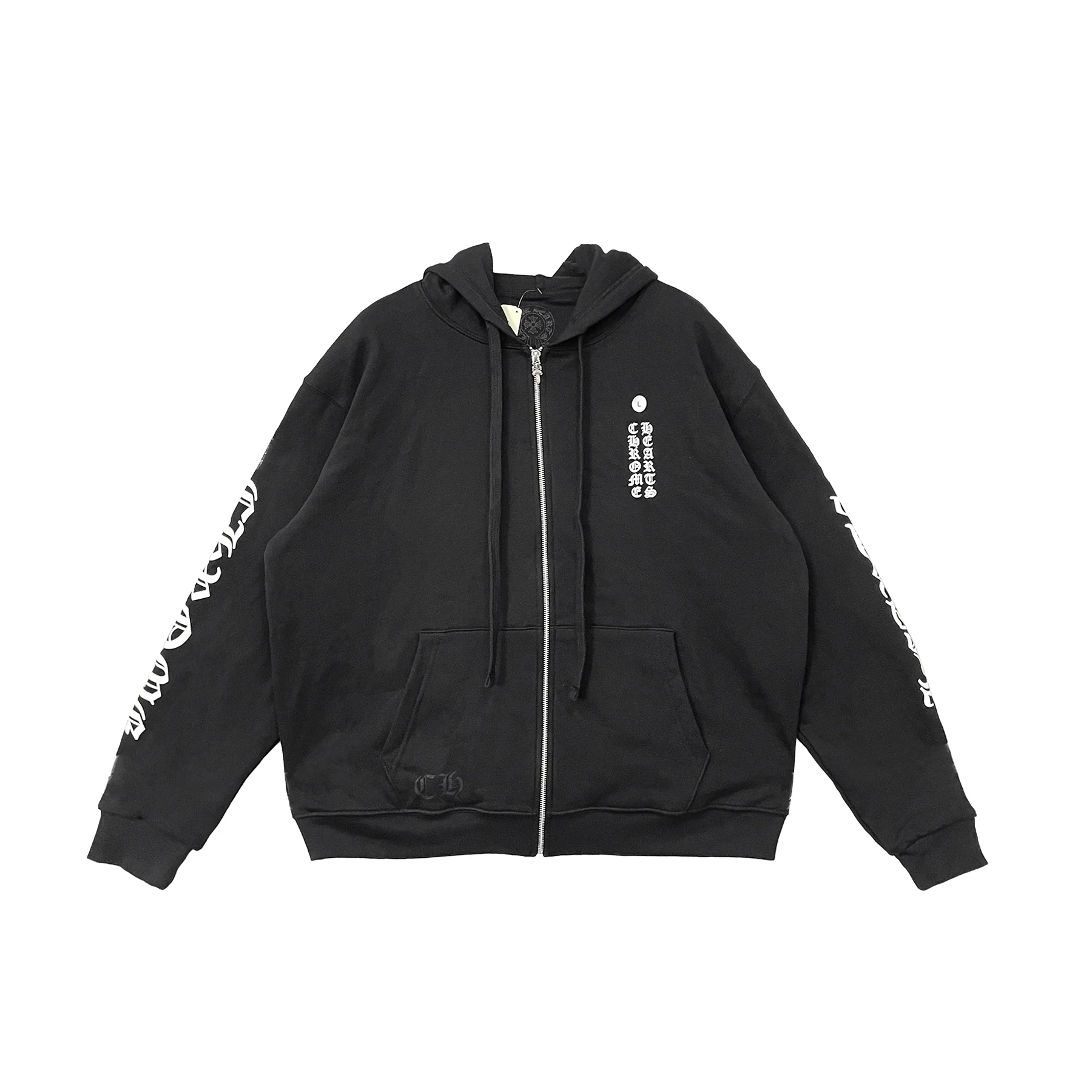 Chrome Hearts Script Logo Classic Zip Up Hoodie Chrome Hearts Script Logo Classic Zip Up Hoodie