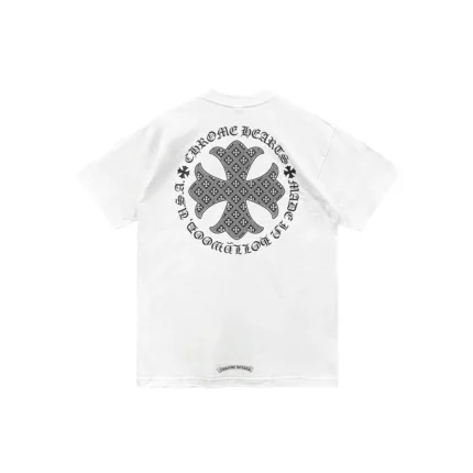 Chrome Hearts White Cross Script Logo Short Sleeve Tee
