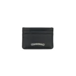 Chrome Hearts Black Leather Card Holder