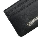Chrome Hearts Black Leather Card Holder