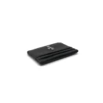 Chrome Hearts Silver Cross Black Leather Cardholder