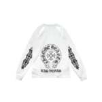 Chrome Hearts Las Vegas Exclusive Horseshoe White Long Sleeve Tee