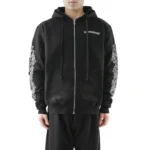 Chrome Hearts Aspen Exclusive Floral Sleeve Zip Up Hoodie