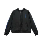 Chrome Hearts Blue Script Thermal Zip Up Hoodie