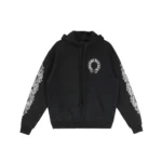 Black Classic Horseshoe Logo Pullover Hoodie