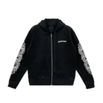 Chrome Hearts Aspen Exclusive Floral Sleeve Zip Up Hoodie