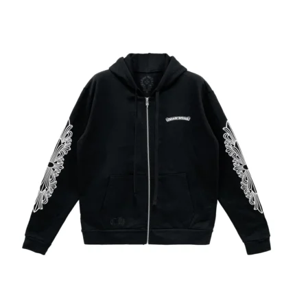 Chrome Hearts Aspen Exclusive Floral Sleeve Zip Up Hoodie