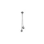 Chrome Hearts Silver Dice Drop Earring