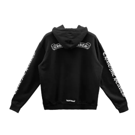 Black Scroll Logo Pullover Hoodie
