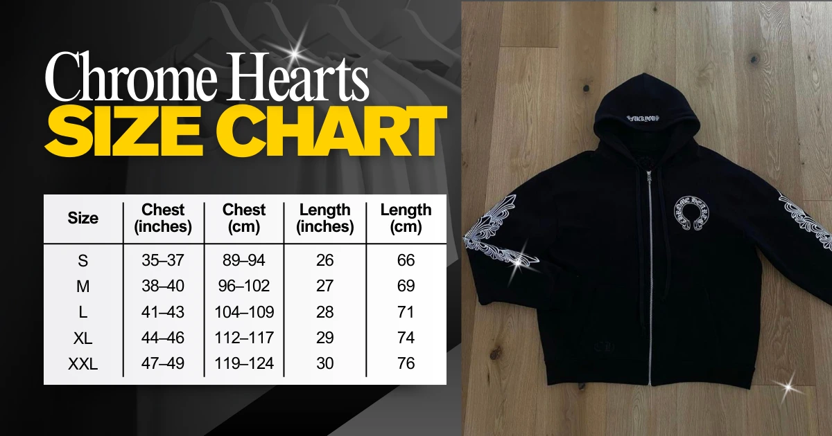 chrome hearts size guide how everything fits