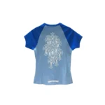 Chrome Hearts Baby Blue Cropped Short Sleeve T-Shirt