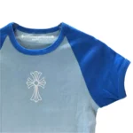 Chrome Hearts Baby Blue Cropped Short Sleeve T-Shirt