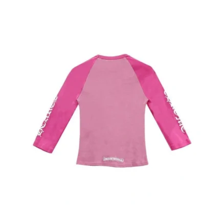 Chrome Hearts Baby Pink Dagger Script Logo Mid Sleeve T-shirt
