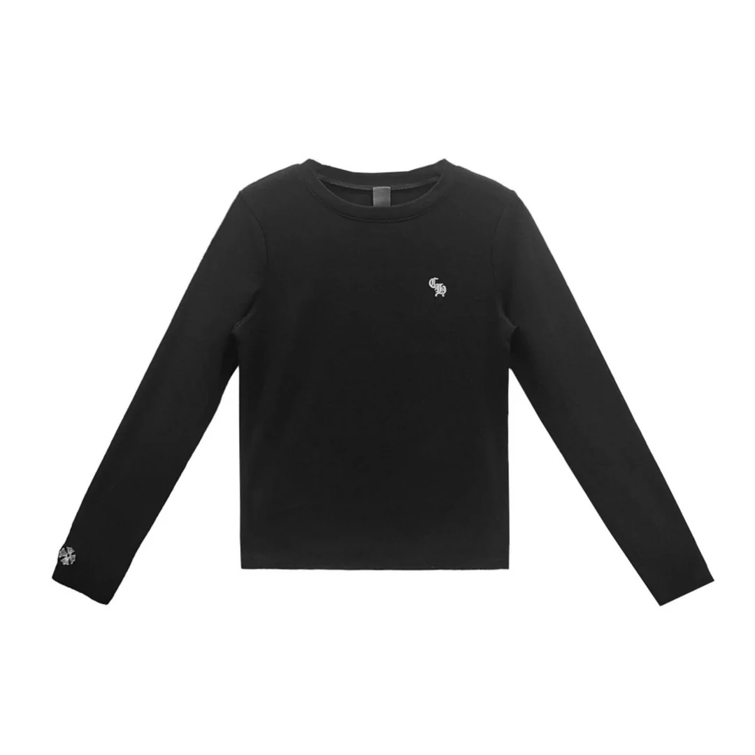 Chrome Hearts Bad Seed CH Embroidered Black Long Sleeve T-shirt Chrome Hearts Bad Seed CH Embroidered Black Long Sleeve T-shirt