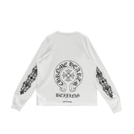 Chrome Hearts Beijing Exclusive Horseshoe Logo Long Sleeve T-Shirt Tee