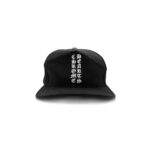 Chrome Hearts Black Embroidered Vertical Logo Baseball Cap
