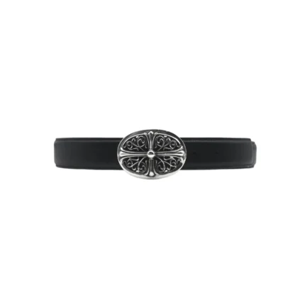Chrome Hearts Silver Oval Keeper Cross Belt