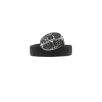 Chrome Hearts Silver Oval Keeper Cross Belt