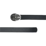 Chrome Hearts Silver Oval Keeper Cross Belt