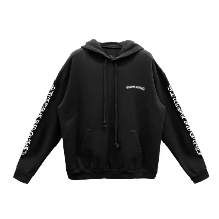 Black Scroll Logo Pullover Hoodie