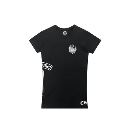 Chrome Hearts Black TBar Fleur Logo Short Sleeve Tee