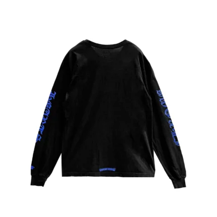 Chrome Hearts Blue 1988 Neck Logo Long Sleeve T-Shirt Tee