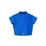 Chrome Hearts Blue Cross Pattern Polo Tee