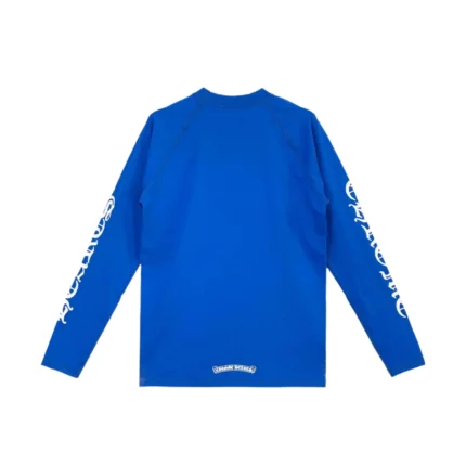 Chrome Hearts Blue Horseshoe Script Logo Biking Shirt