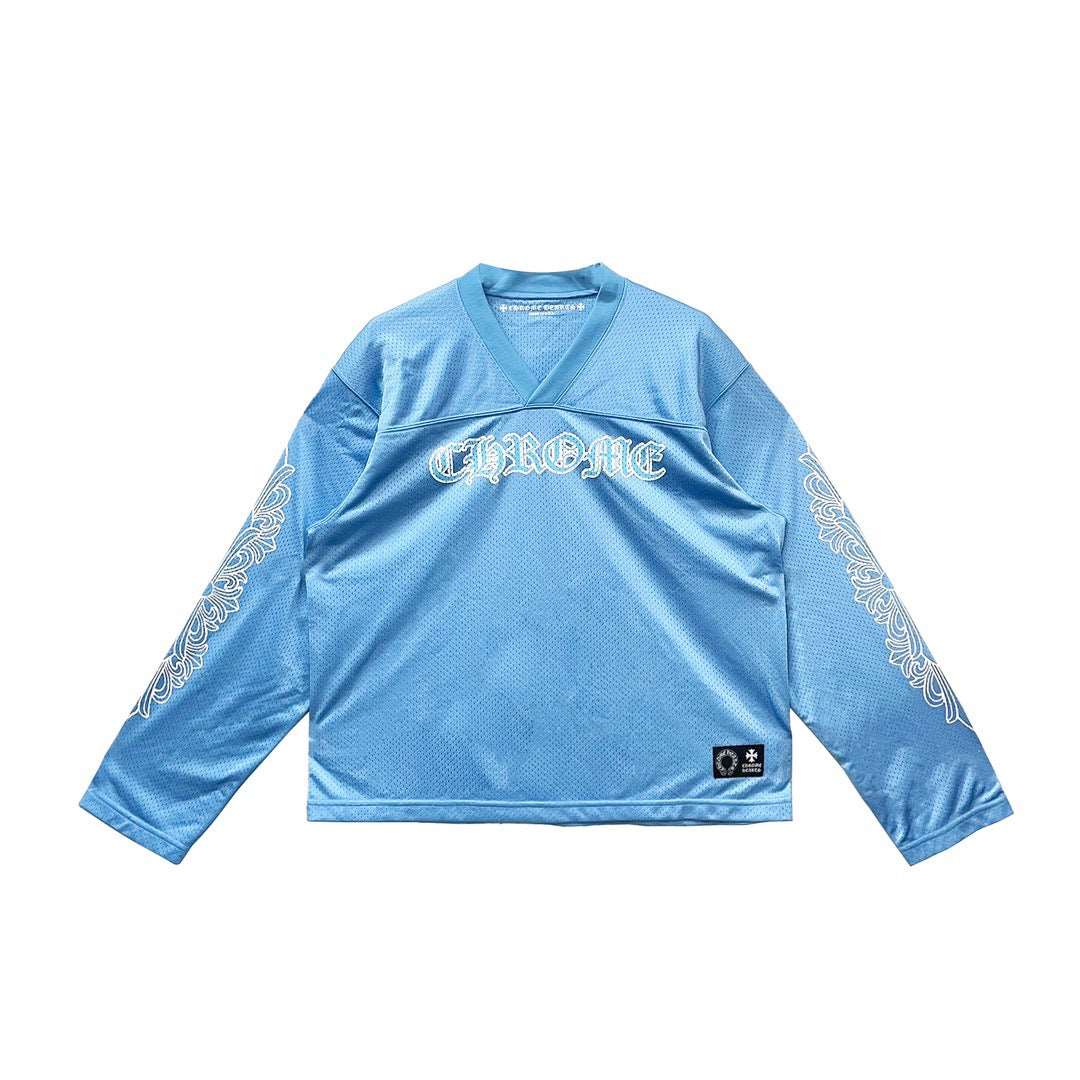 Chrome Hearts Blue Script Logo Long Sleeve Tee Chrome Hearts Blue Script Logo Long Sleeve Tee