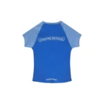 Chrome Hearts Blue Scroll Logo Cropped Short Sleeve T-Shirt