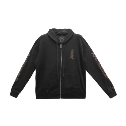 Chrome Hearts Brown Glitter 1988 Zip Up Hoodie