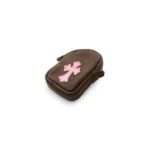 Chrome Hearts Brown Leather Cross Patch Airpod Micro Take Wallet
