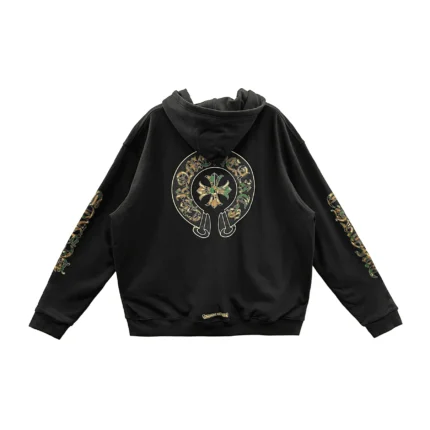 Chrome Hearts Camo Triple Cross Horseshoe Zip Hoodie