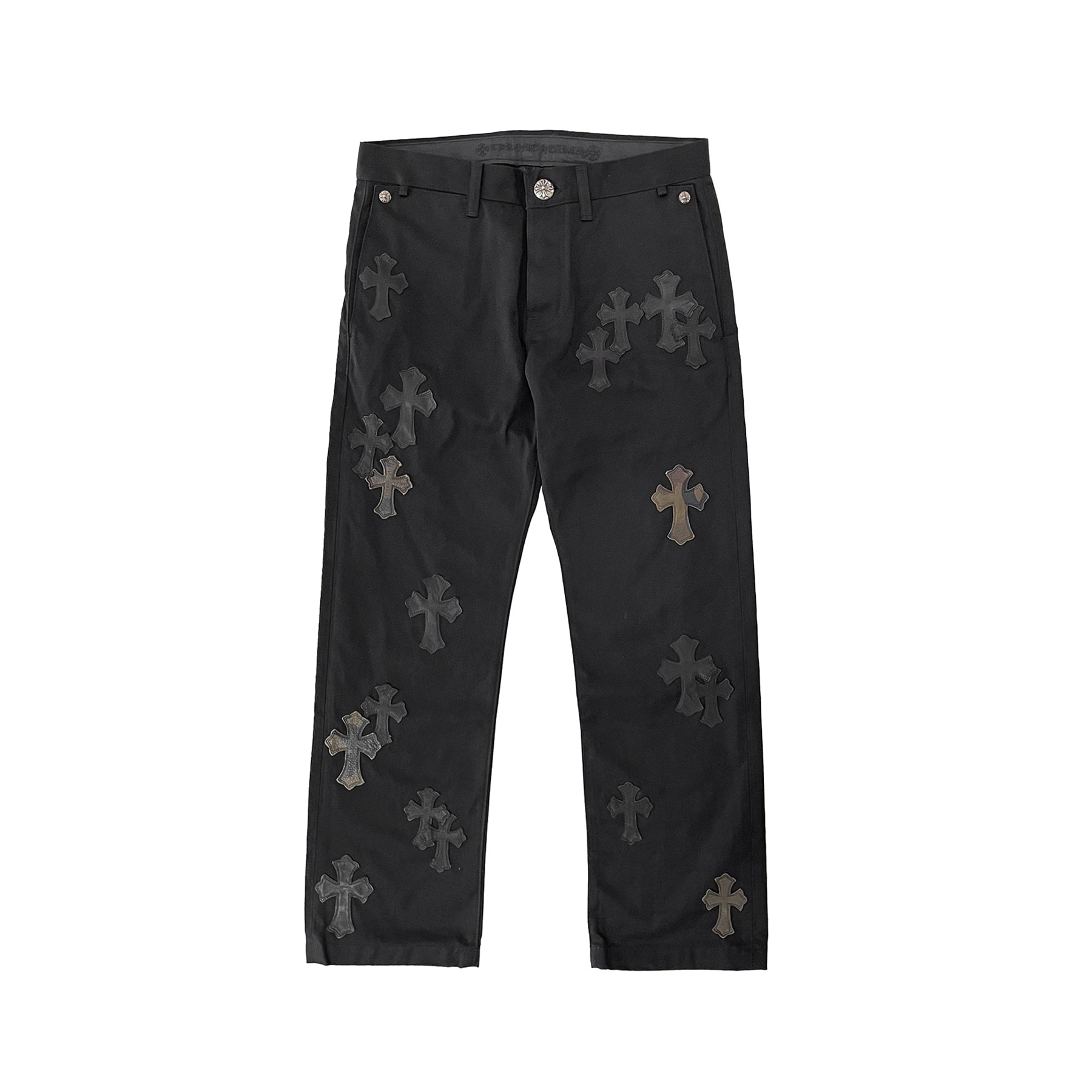 chrome-hearts-camouflage-cross-black-chinos-jeans-4016058.jpg Chrome Hearts Camouflage Cross Black Chinos Jeans - Image 1