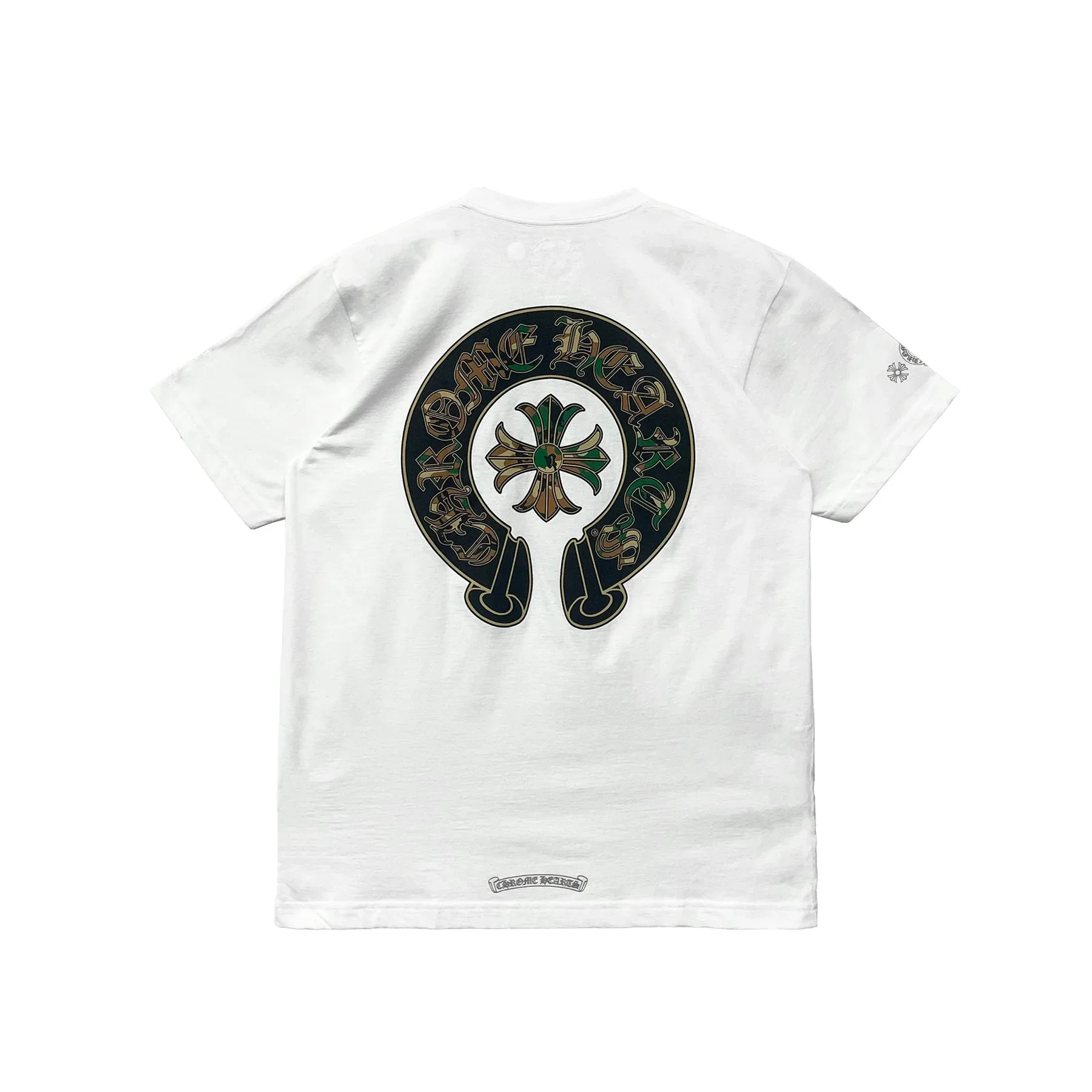 Chrome Hearts Camouflage Horseshoe Logo Short Sleeve Tee Chrome Hearts Camouflage Horseshoe Logo Short Sleeve Tee