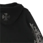 Chrome Hearts Cashmere Leather Cross Logo Hoodie