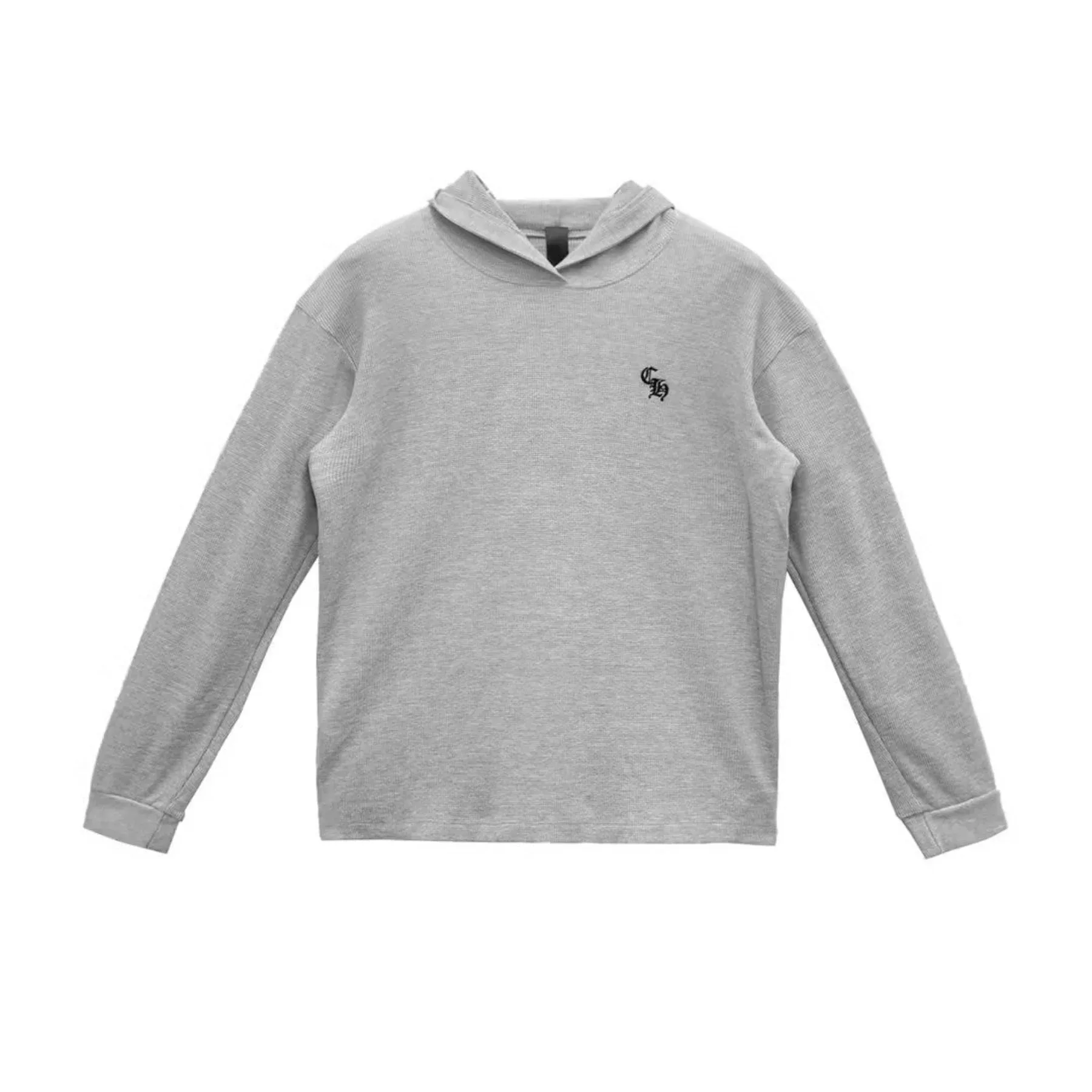 Chrome Hearts CH Embroidered Waffle Pullover Hoodie Chrome Hearts CH Embroidered Waffle Pullover Hoodie