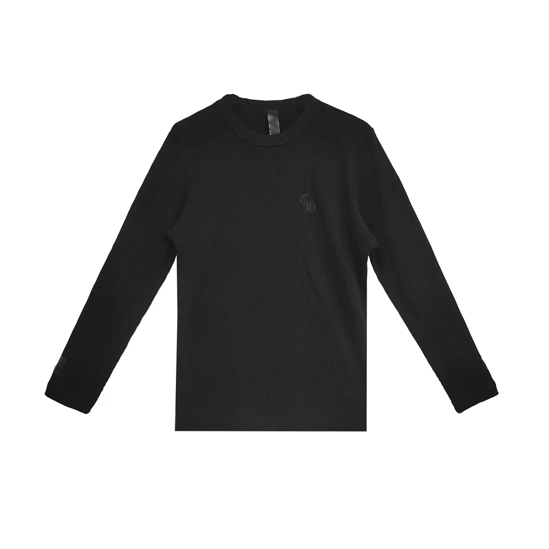 Chrome Hearts CH Letter Waffle Thermal Long Sleeve T-Shirt Tee Chrome Hearts CH Letter Waffle Thermal Long Sleeve T-Shirt Tee