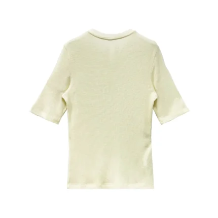 Chrome Hearts CH Letter Waffle Thermal Short Sleeve Henley T-Shirt Tee