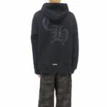 Chrome Hearts CH Logo Cross Leather Patch Black Pullover Hoodie