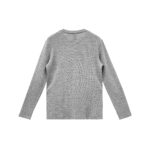 Chrome Hearts CH Logo Waffle Thermal Grey Long Sleeve Henley Shirt