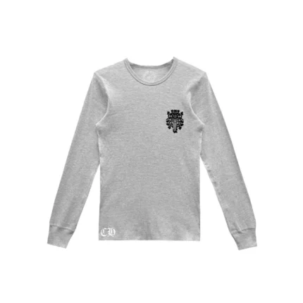 Chrome Hearts Dagger Grey Waffle Thermal Long Sleeve Shirt