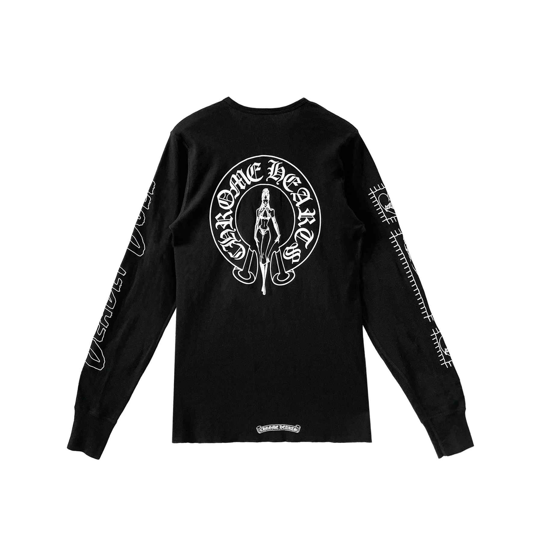 Chrome Hearts Deadly Doll Horseshoe Waffle Thermal Long Sleeve T-Shirt Tee Chrome Hearts Deadly Doll Horseshoe Waffle Thermal Long Sleeve T-Shirt Tee