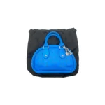Chrome Hearts Electric Blue Leather Cross Patch Mini Gym Bag