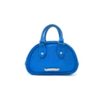 Chrome Hearts Electric Blue Leather Cross Patch Mini Gym Bag