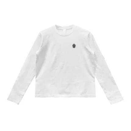 Chrome Hearts Embroidered Dagger White Long Sleeve T-Shirt Tee
