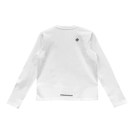 Chrome Hearts Embroidered Dagger White Long Sleeve T-Shirt Tee