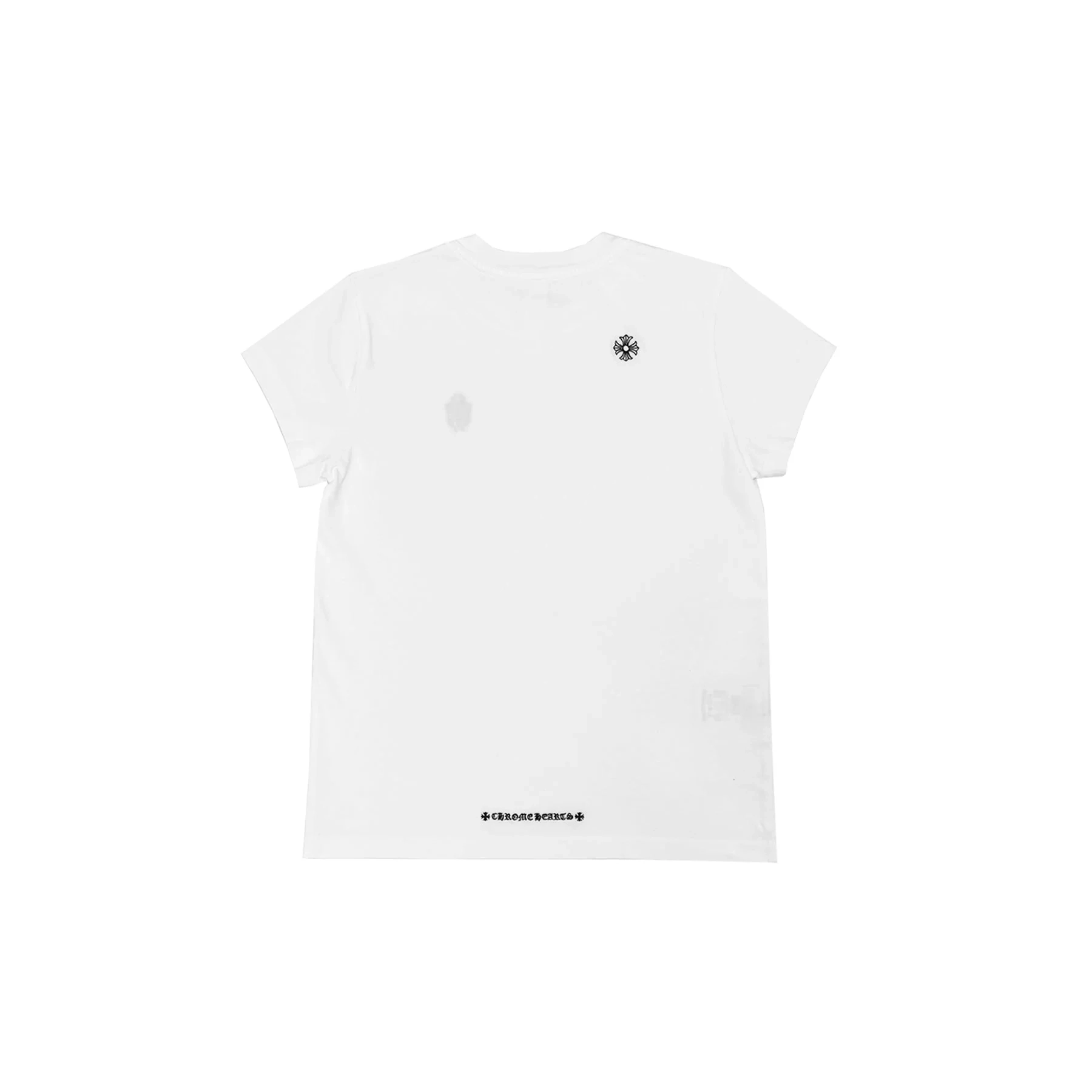 Chrome Hearts Embroidered Dagger White Short Sleeve T-Shirt Tee Chrome Hearts Embroidered Dagger White Short Sleeve T-Shirt Tee