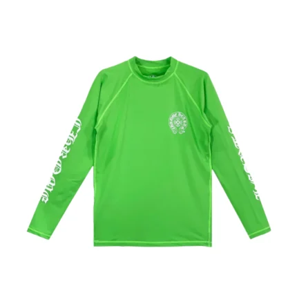 Chrome Hearts Green Horseshoe Script Logo Biking Shirt