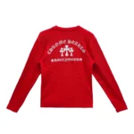 Chrome Hearts Henley Embroidered Thermal Red T-Shirt Tee